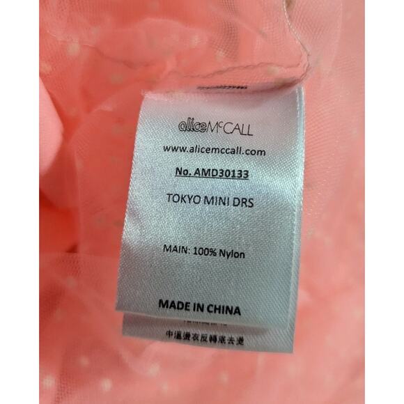 Alice McCall Tokyo Mini Dress Size AU6 / US2 – Pink Sheer Ruffle Polka Dot Tulle - Picture 7 of 7